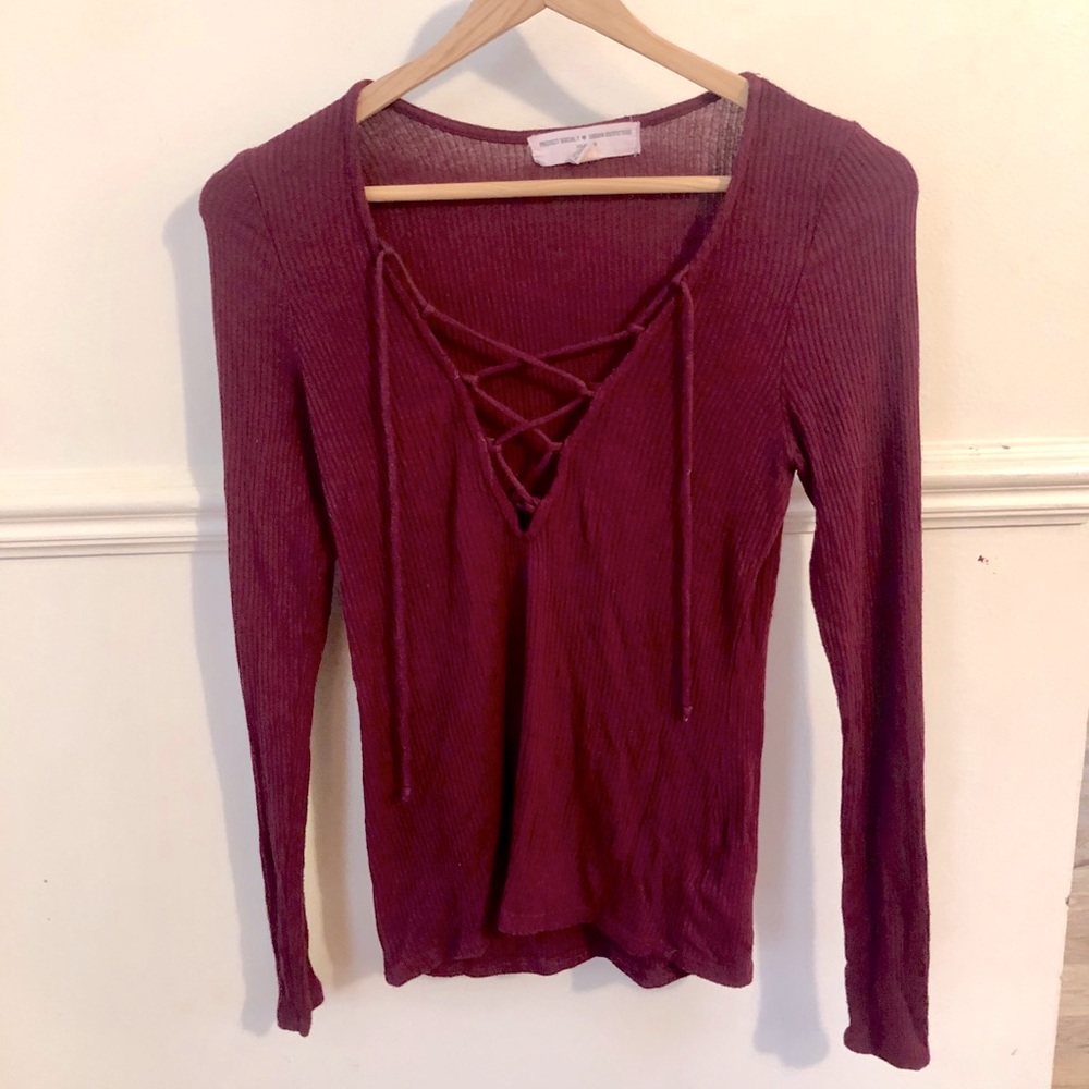 Urban Outfitters Project Social T Criss Cross Top